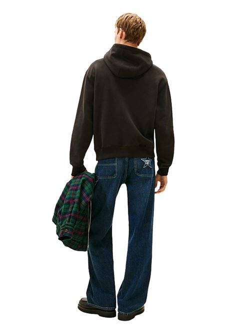 Felpa nera con cappuccio Tommy Girl Tommy Jeans | DN0DN00099BDS